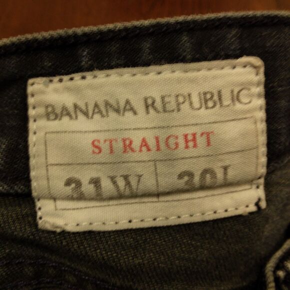 Banana Republic jeans mens 31x30 blue denim straight leg stretch dark wash - Picture 5 of 7